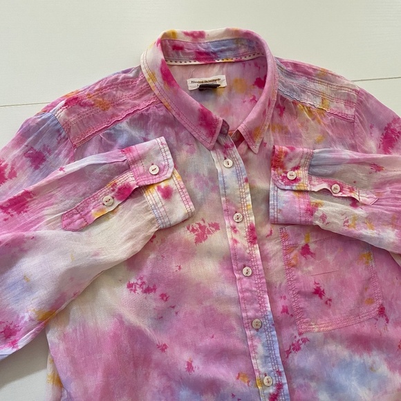 Pilcro by Anthropologie The Cate Long Sleeve Button Up Shirt Size Medium - Picture 9 of 17